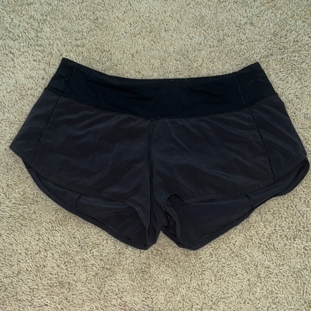 lululemon black speed up shorts ✔️